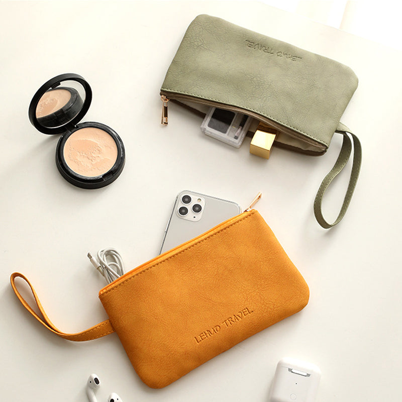 Portable Women Leather Travel Pouch