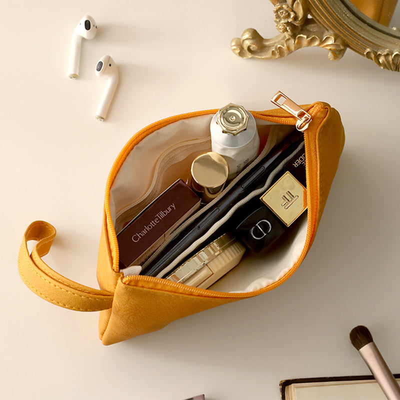 Portable Women Leather Travel Pouch