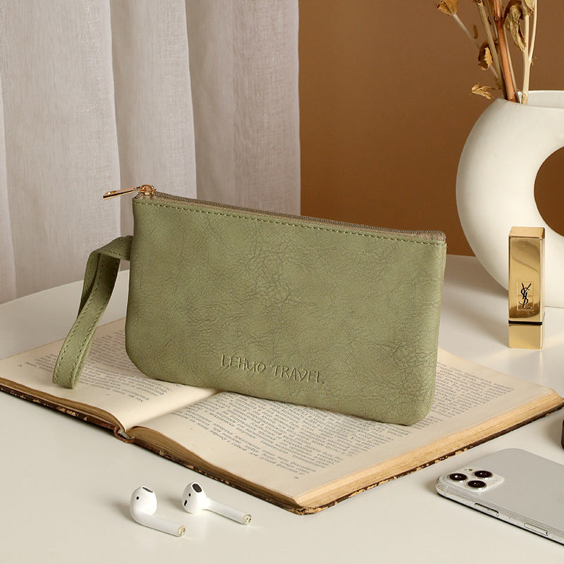Portable Women Leather Travel Pouch