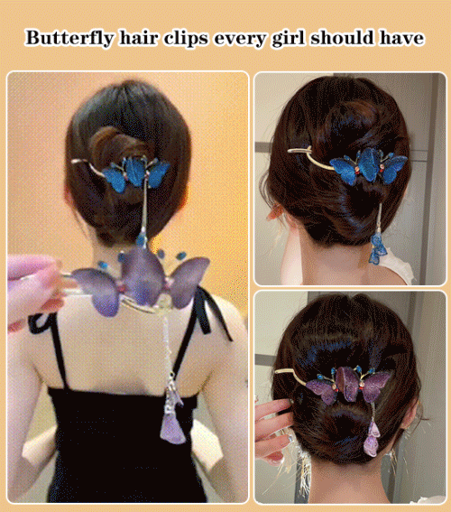 High-Quality Butterfly Tassel Hair Clip