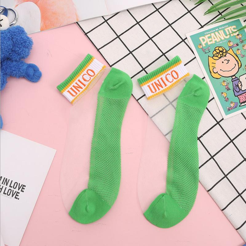 Women Transparent Mesh Socks