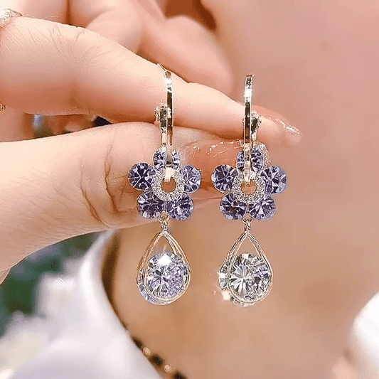 Flower Crystal Earrings