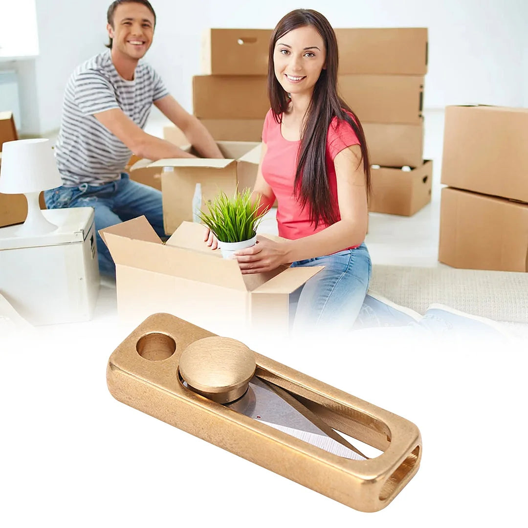Brass Mini Push Knife Keychain