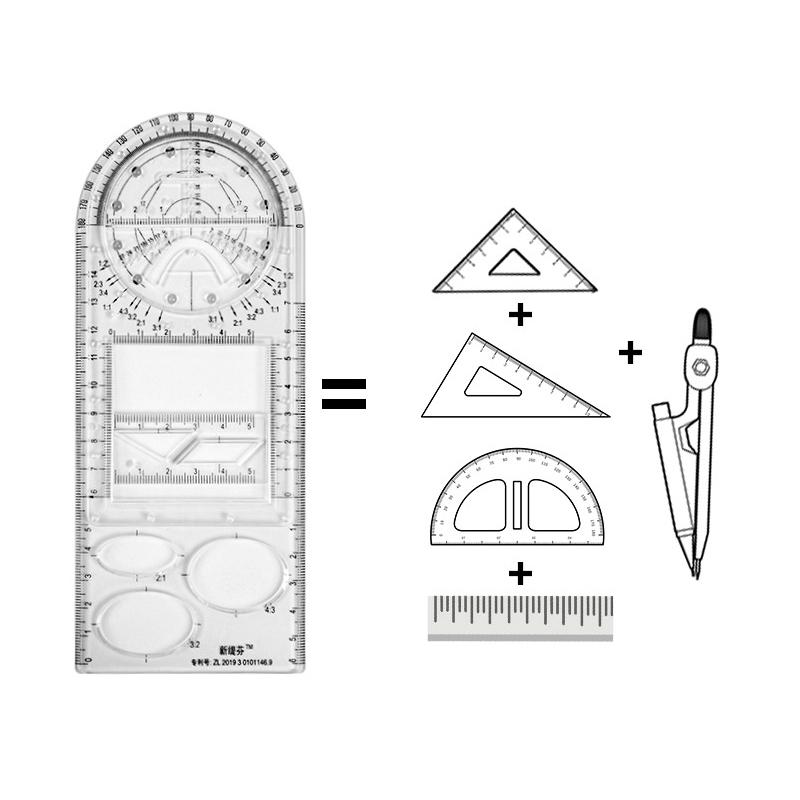 MULTIFUNCTIONAL MATH GEOMETRIC RULER