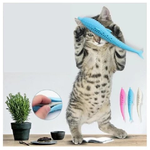 Cat Self-Cleaning Toothbrush - With Catnip INSIDE