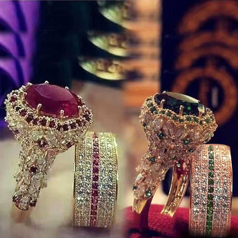 Fashionable Diamond Ladies Set Ring