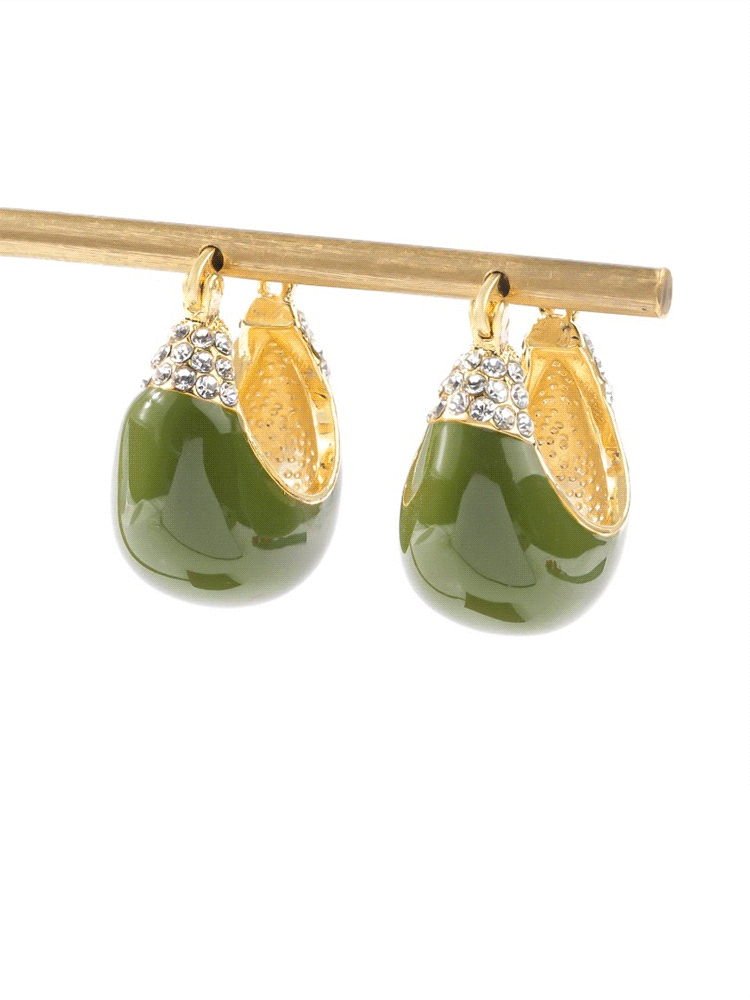 Diamond-encrusted Elegant Earrings