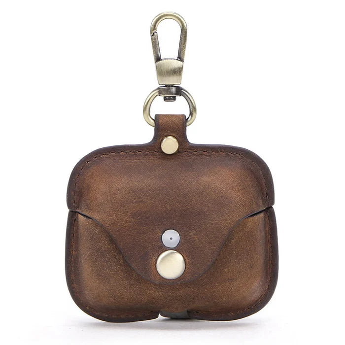 airpods pro case leather keychain convenient headphone cover