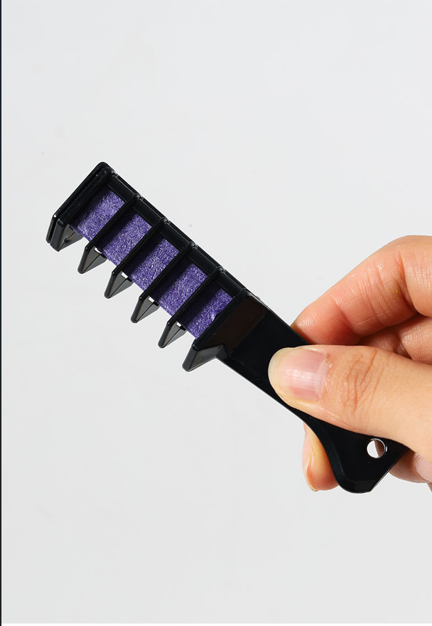 6 Colors Temporary Hair Color Chalk Comb Set
