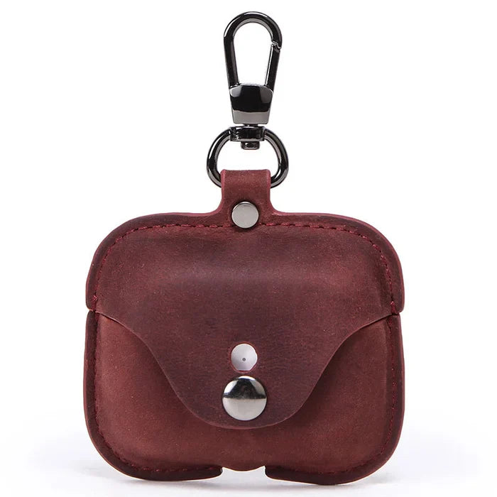 airpods pro case leather keychain convenient headphone cover