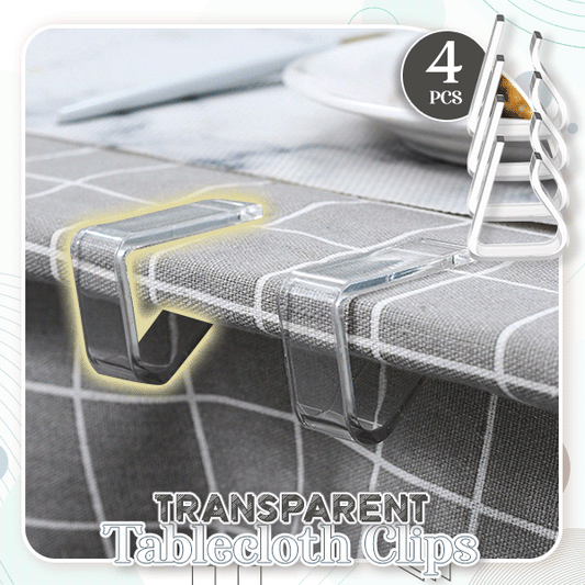 Easy-Fix Transparent Tablecloth Clips(4pcs)