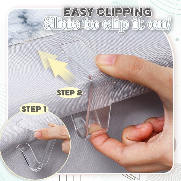 Easy-Fix Transparent Tablecloth Clips(4pcs)
