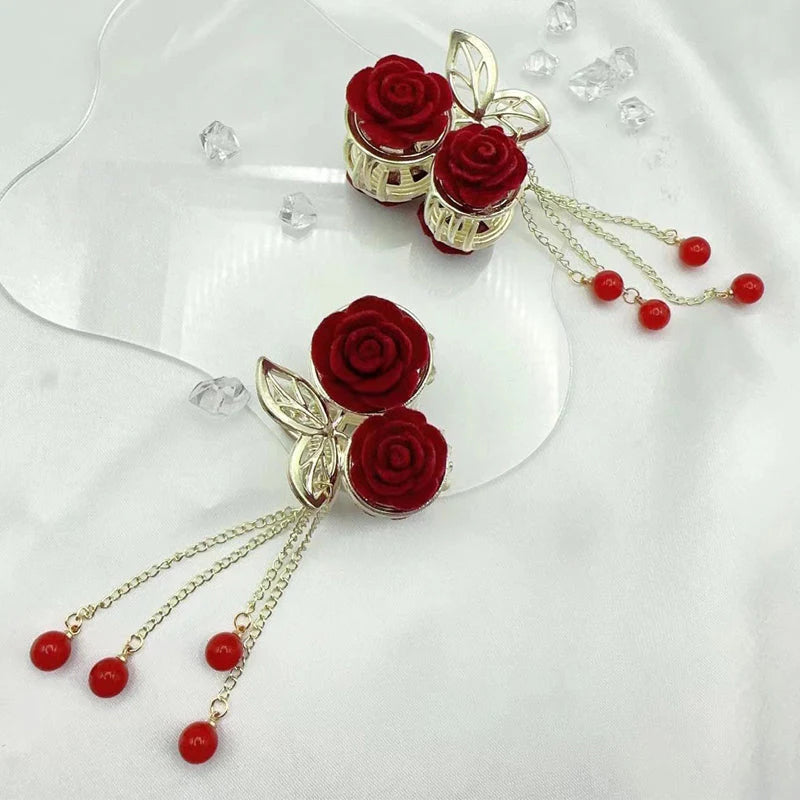 Metal Hair Barrette Tassel Hair Clip