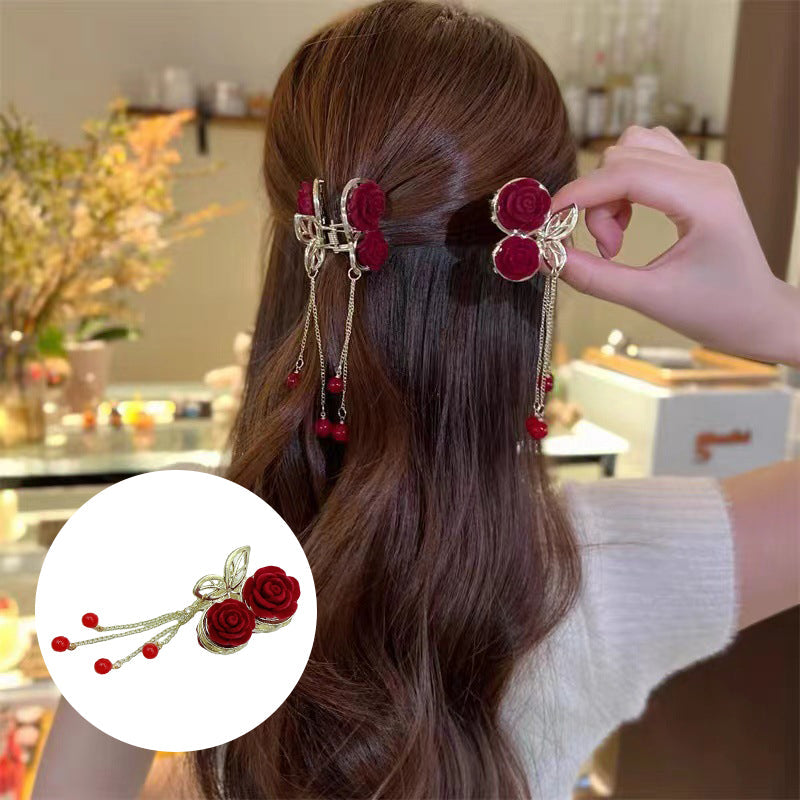 Metal Hair Barrette Tassel Hair Clip