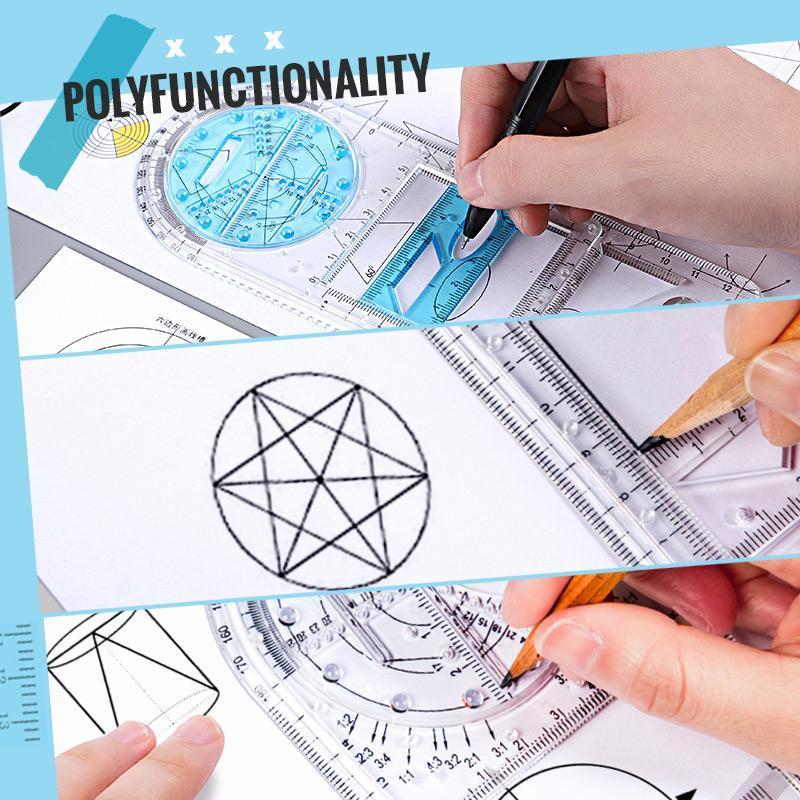 MULTIFUNCTIONAL MATH GEOMETRIC RULER