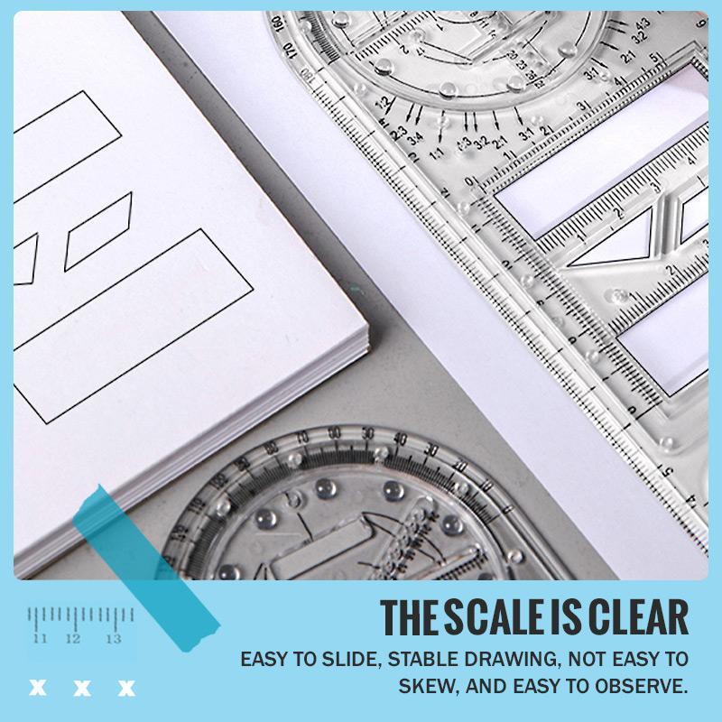 MULTIFUNCTIONAL MATH GEOMETRIC RULER
