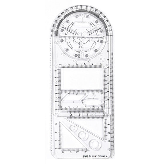 MULTIFUNCTIONAL MATH GEOMETRIC RULER