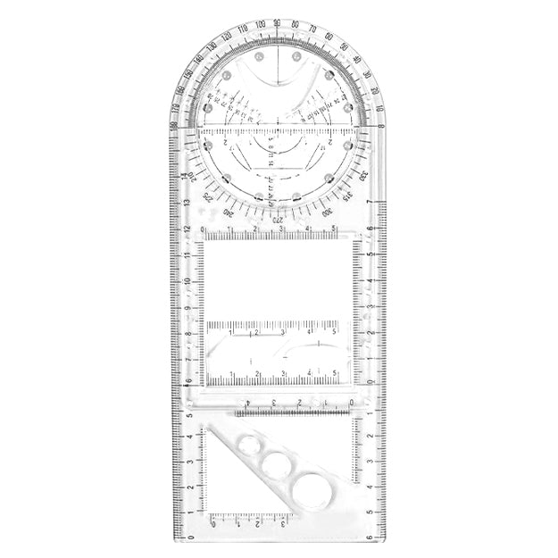 MULTIFUNCTIONAL MATH GEOMETRIC RULER