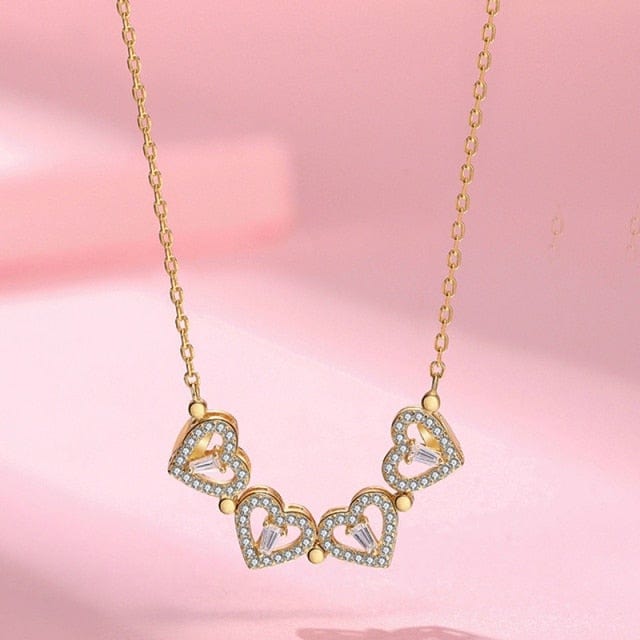 Four-leaf Clover Sweet Heart Necklace
