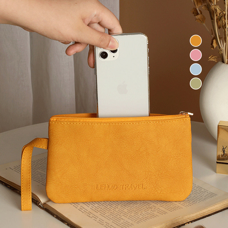 Portable Women Leather Travel Pouch