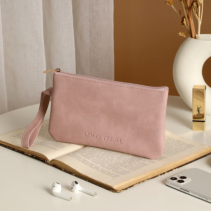 Portable Women Leather Travel Pouch