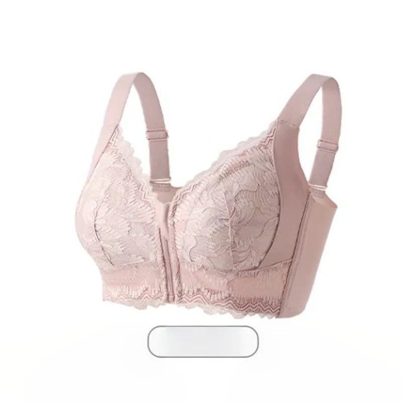 Women's Comfortable Front Closure Lace Posture Support Bra