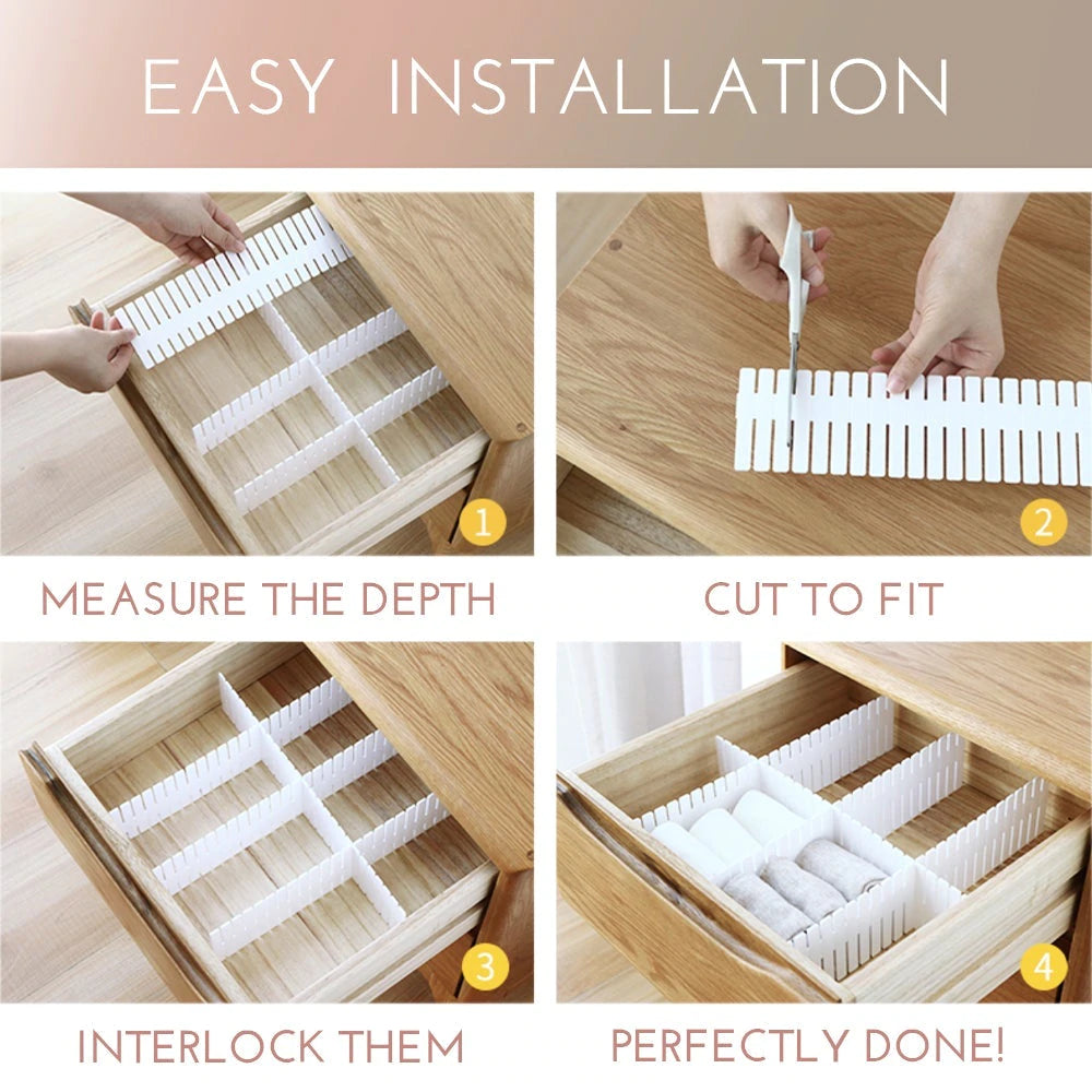 Free Combination Adjustable Drawer Organizer (44*7cm/Pcs)