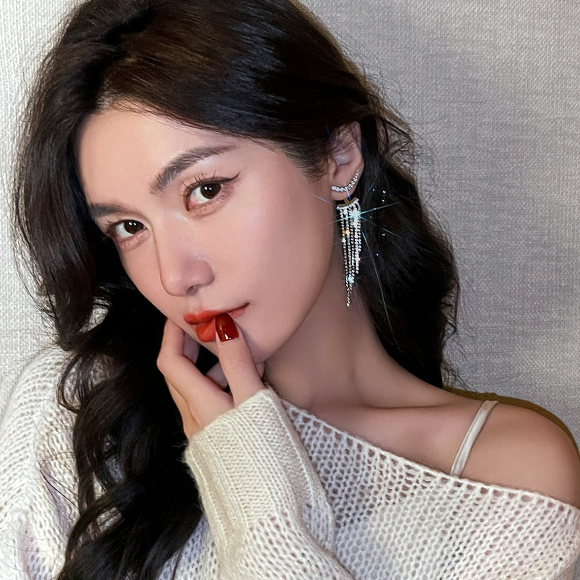 Meniscus Tassel Earrings