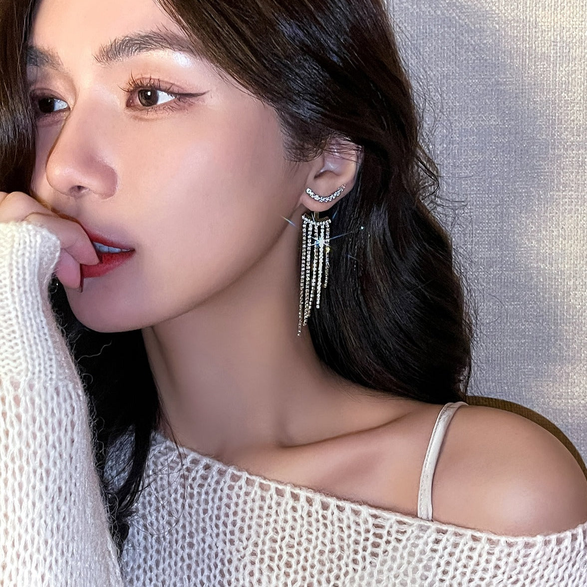 Meniscus Tassel Earrings