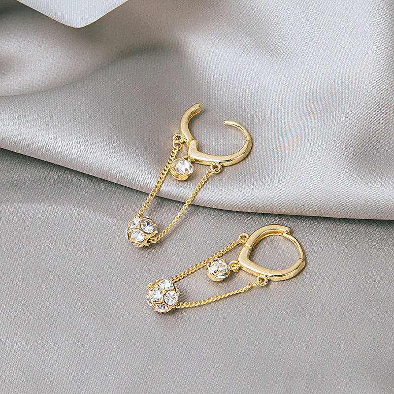 Crystal zircon Hydrangea Pendant Earrings