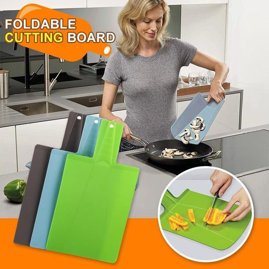 Foldable Plastic Cutting Board With Handle