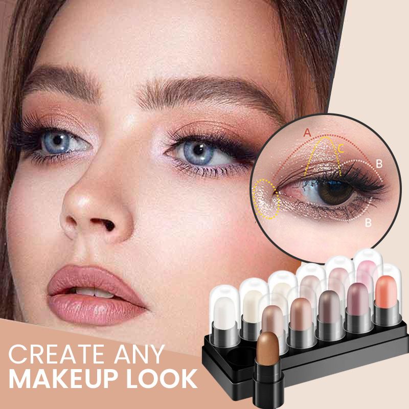 ✨15 Colors Highlighter Eyeshadow Pencil ✏️ Waterproof Glitter Eye Shadow Eyeliner Pen