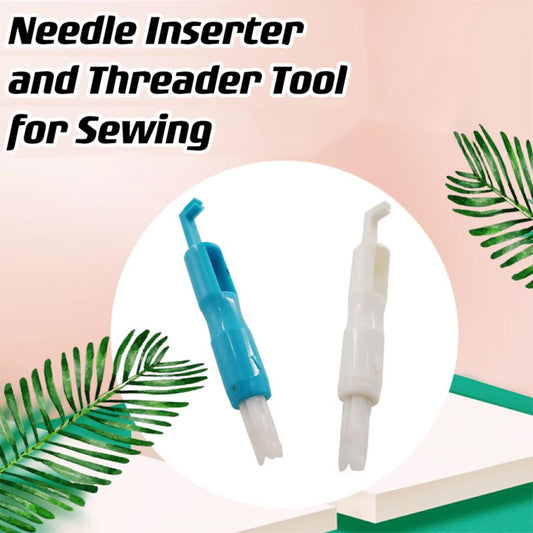 Needle Inserter and Threader Tool for Sewing