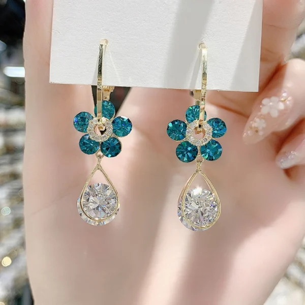 Flower Crystal Earrings