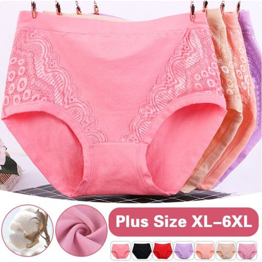 Plus Size High Waist Leak Proof Cotton Panties