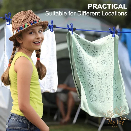 Portable Clothesline with 12 Clothespins