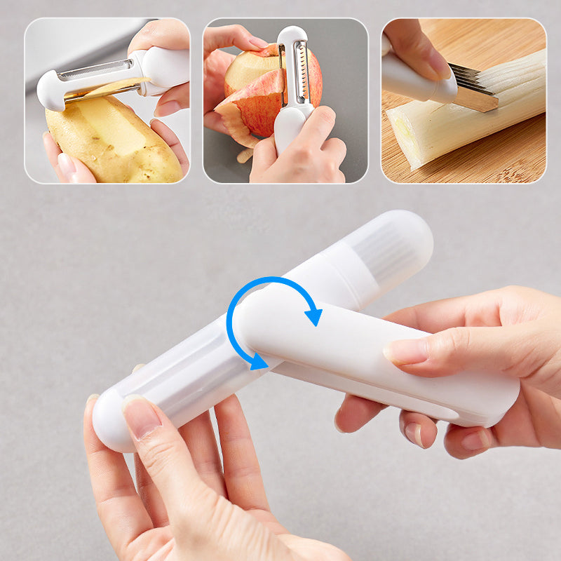 3 In 1 Multifunctional Rotating Paring Knife