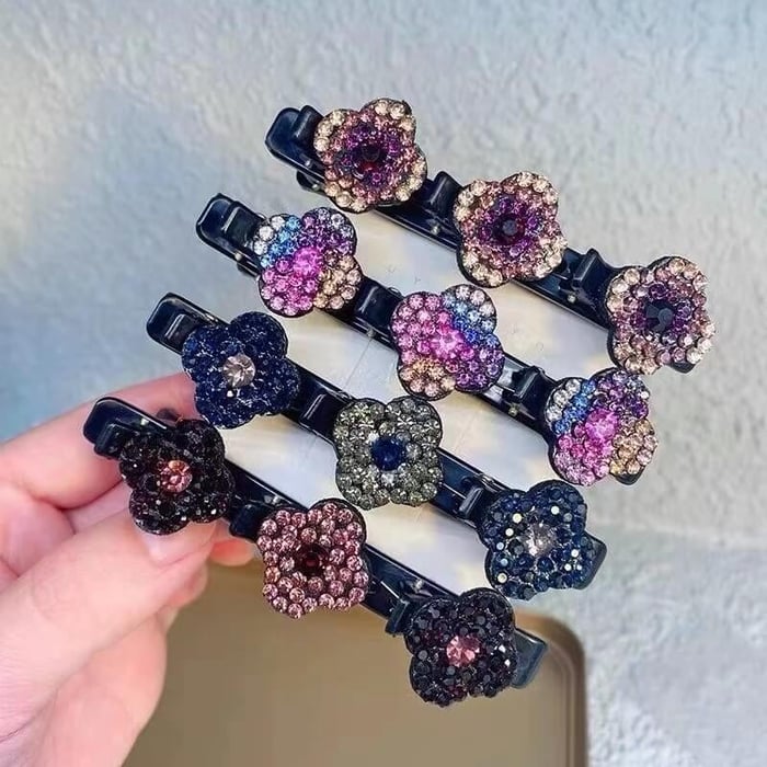 Fashion Flower Braided Hair Clips