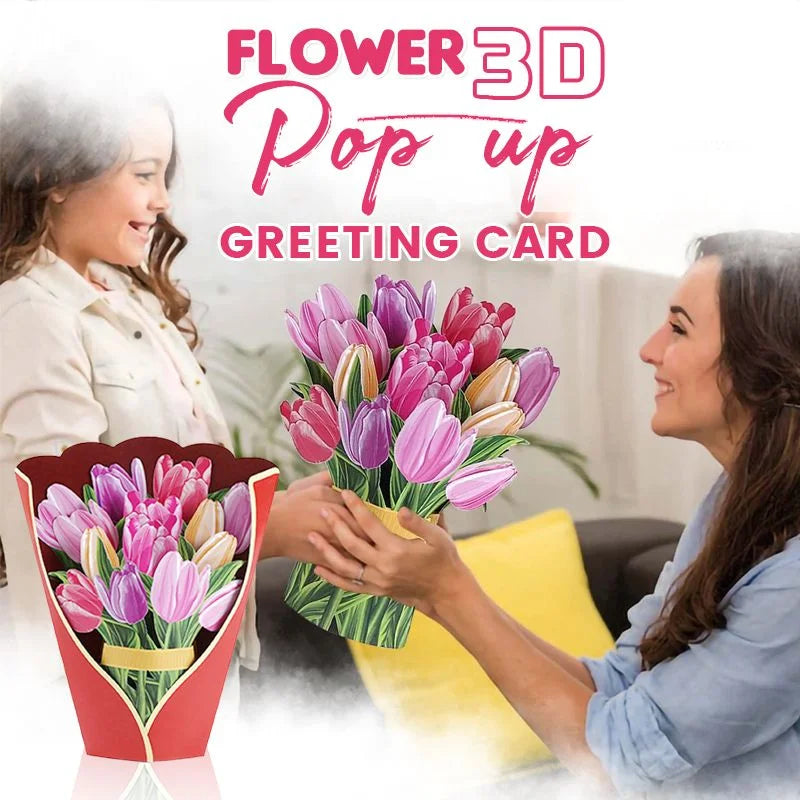 Pop-up Flower Bouquet Greeting Cards