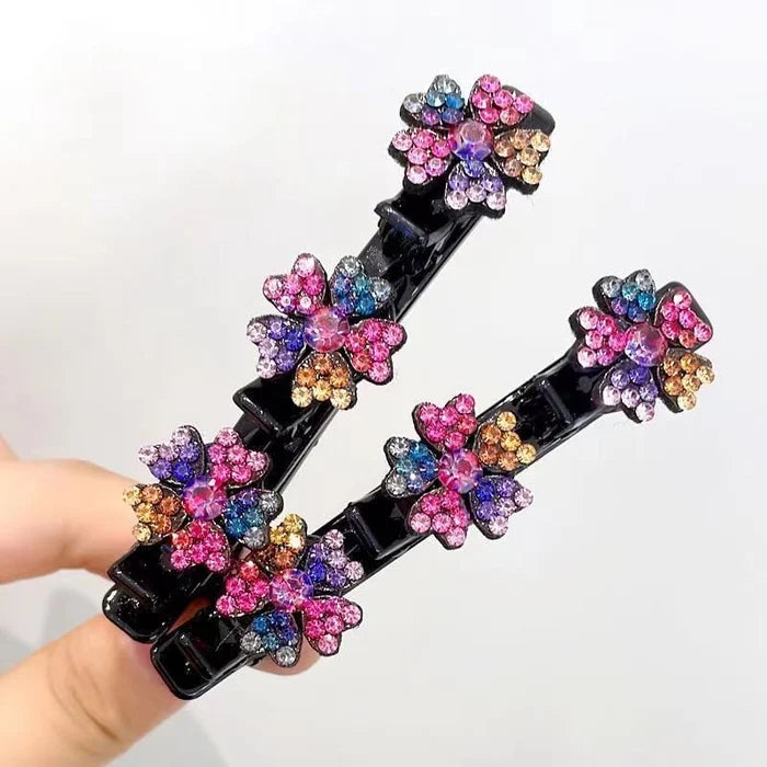 Fashion Flower Braided Hair Clips