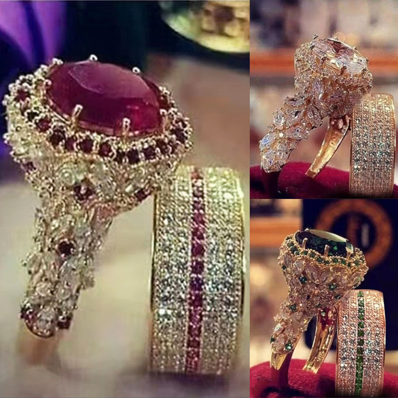 Fashionable Diamond Ladies Set Ring