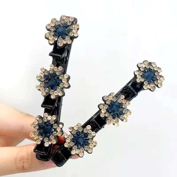 Fashion Flower Braided Hair Clips