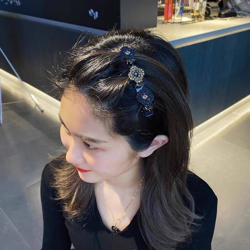 Fashion Flower Braided Hair Clips