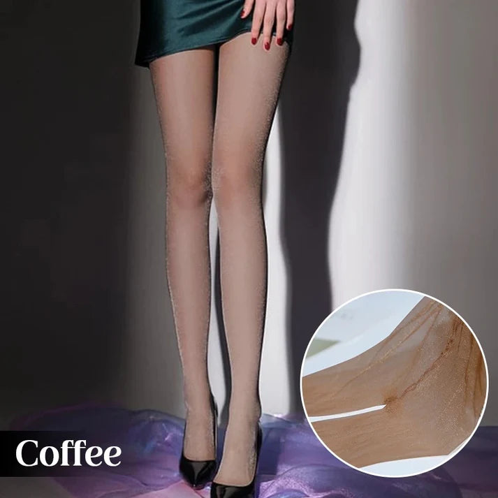 Pearlescent Silk Stockings Sexy Nylon Pantyhose