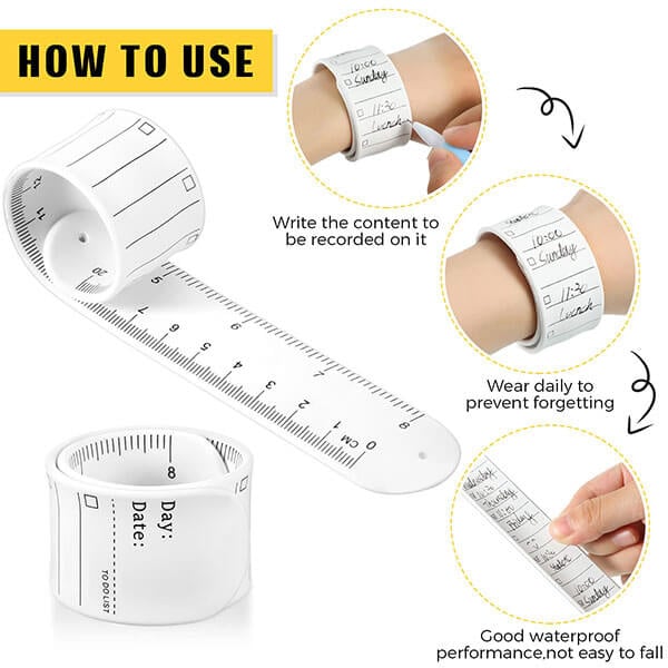 Reusable Silicone Memo Wrist Band