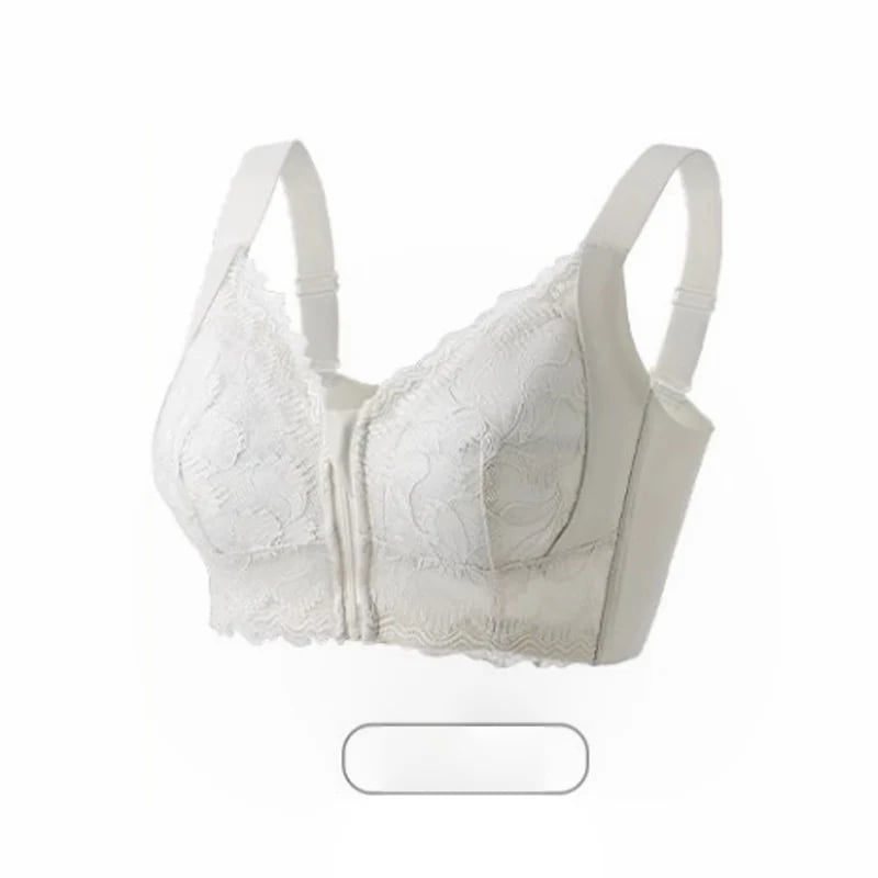 Women's Comfortable Front Closure Lace Posture Support Bra