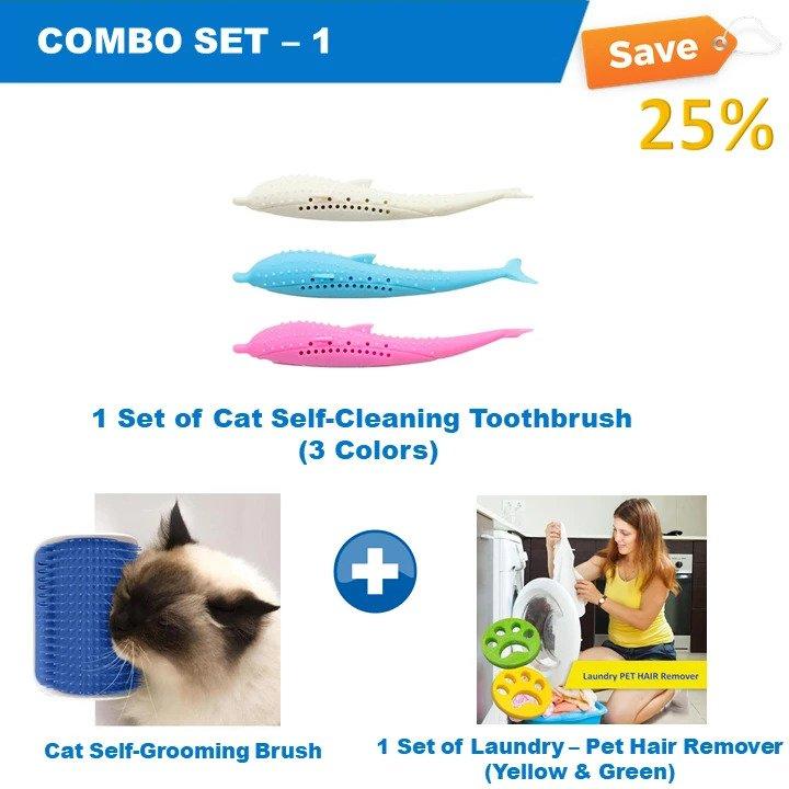 Cat self cleaning clearance toothbrush with catnip inside