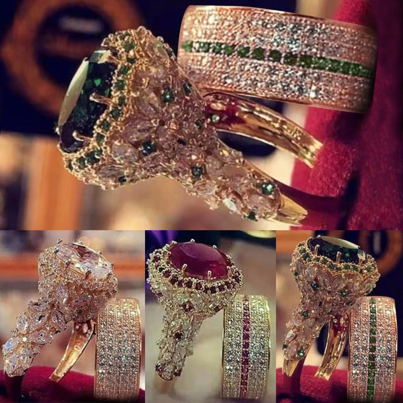 Fashionable Diamond Ladies Set Ring