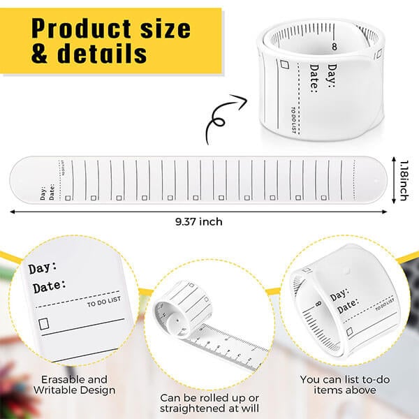 Reusable Silicone Memo Wrist Band