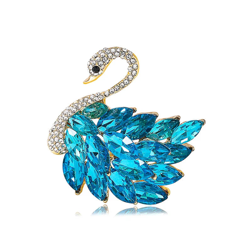 High-end Crystal Swan Brooch